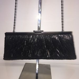 Jessica McClintock black fabric evening-bag. Prom